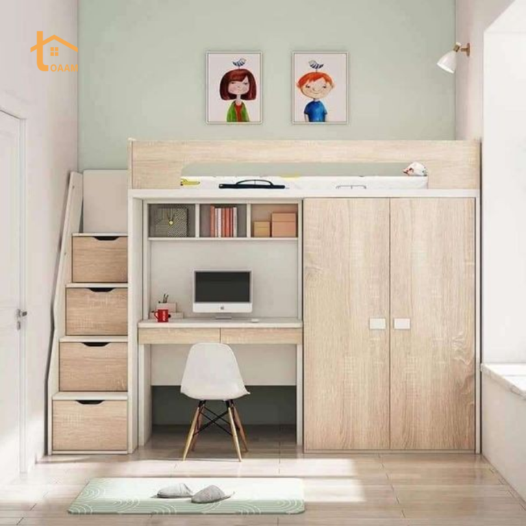 Combo Giường Tủ Áo & Bàn Học GTA-688